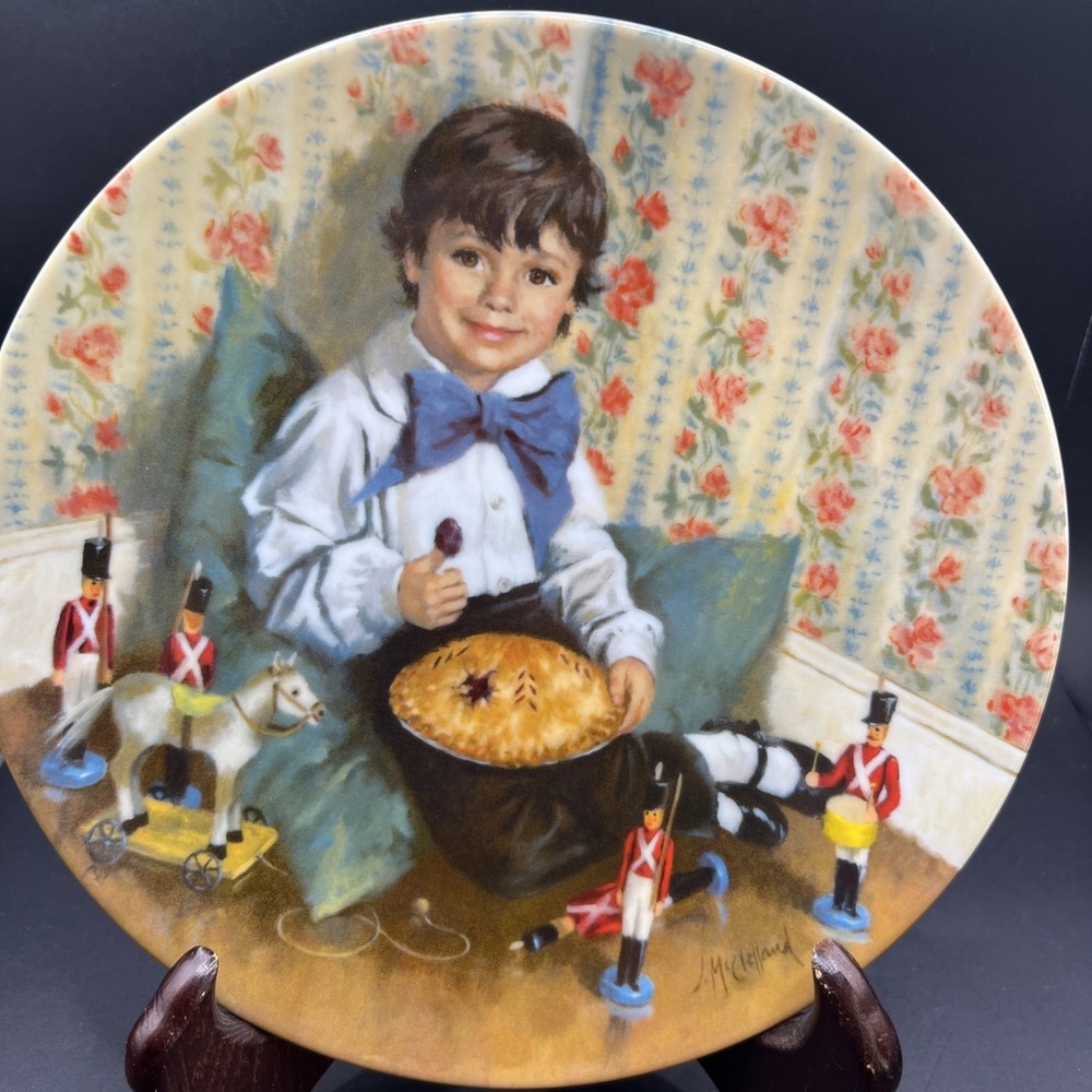 Reco 1982 Little Jack Horner Collector Plate John McClelland Box/COA #84-R60-2.4